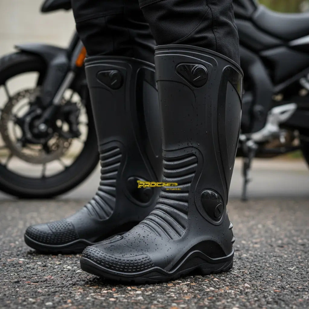 Botas Impermeables Para Motociclistas Pvc Deportivas