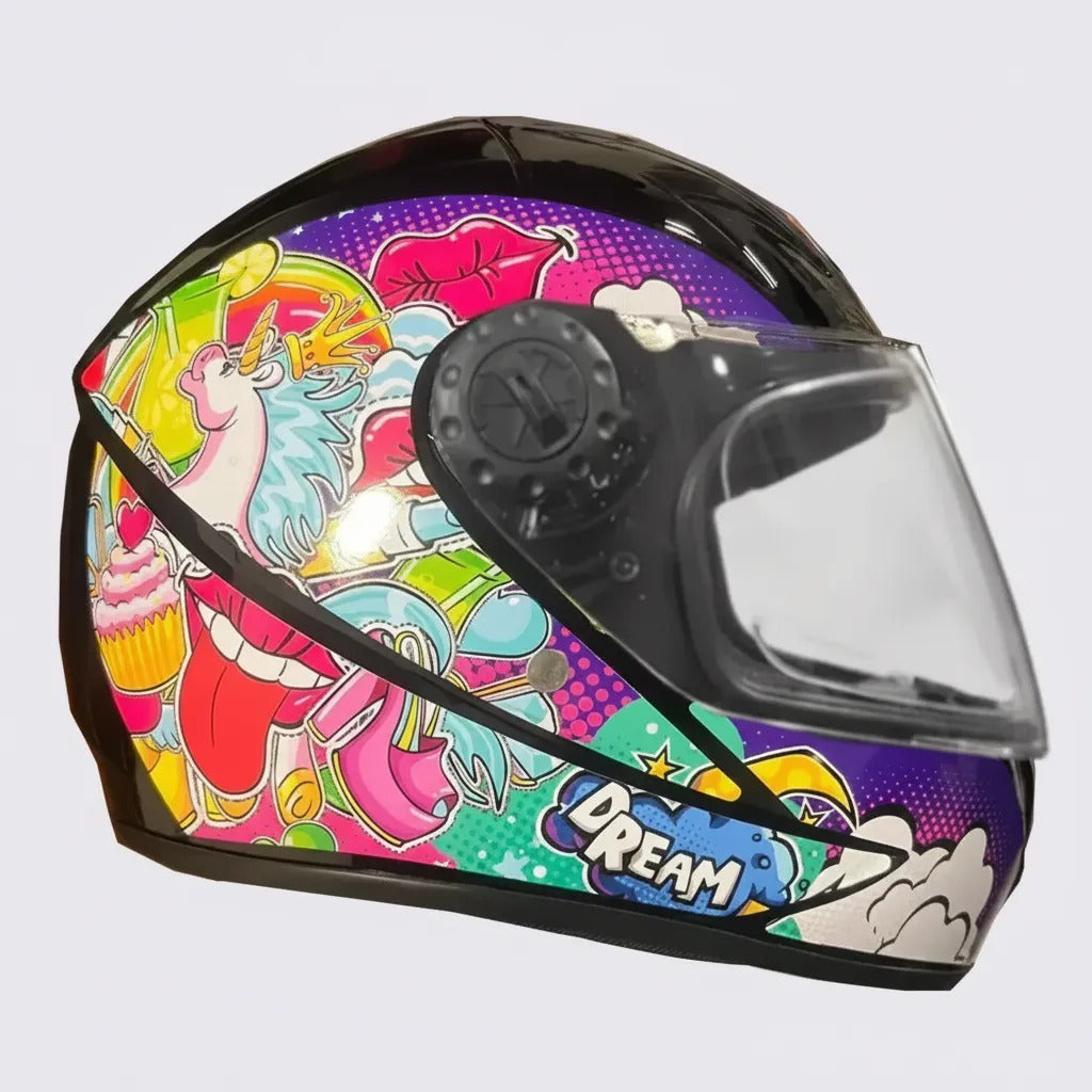 Casco Integral Para Niños Cerrado Kart Bicicleta Deportes
