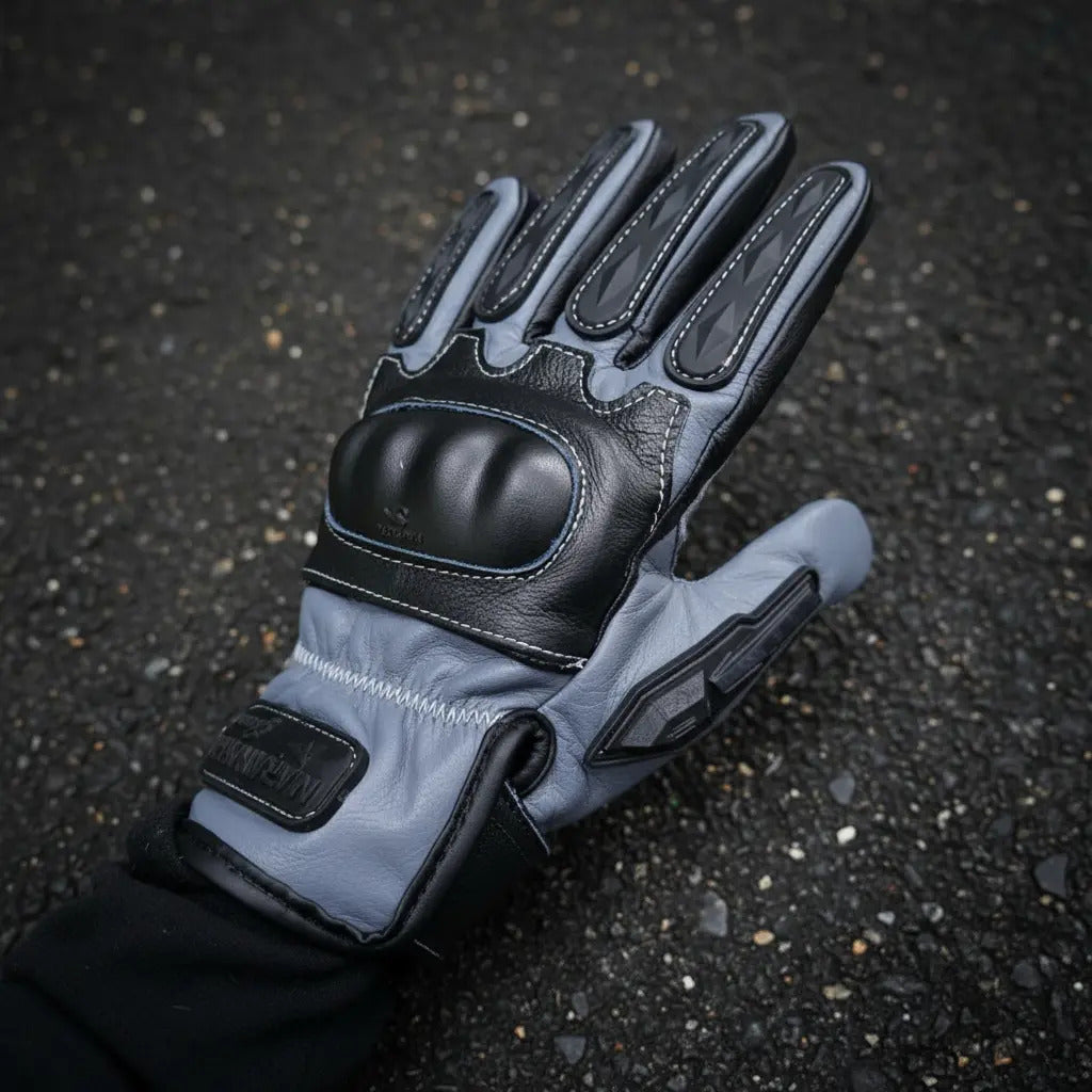 Guantes 100% Cuero Para Moto Con Protecciones Y Térmicos