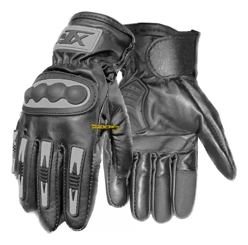 Guantes 100% Cuero Para Moto Tactil Con Limpiavisor