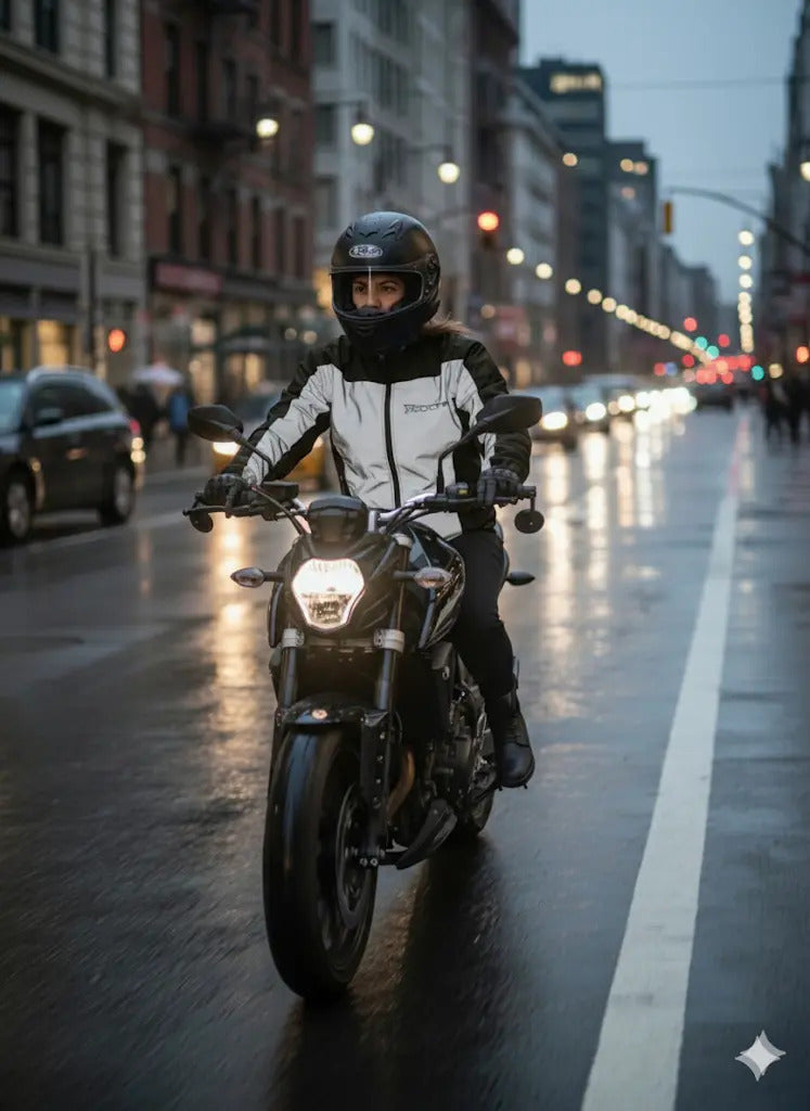 Chaqueta Reflectiva Liviana Moto Bicicleta Rompevientos