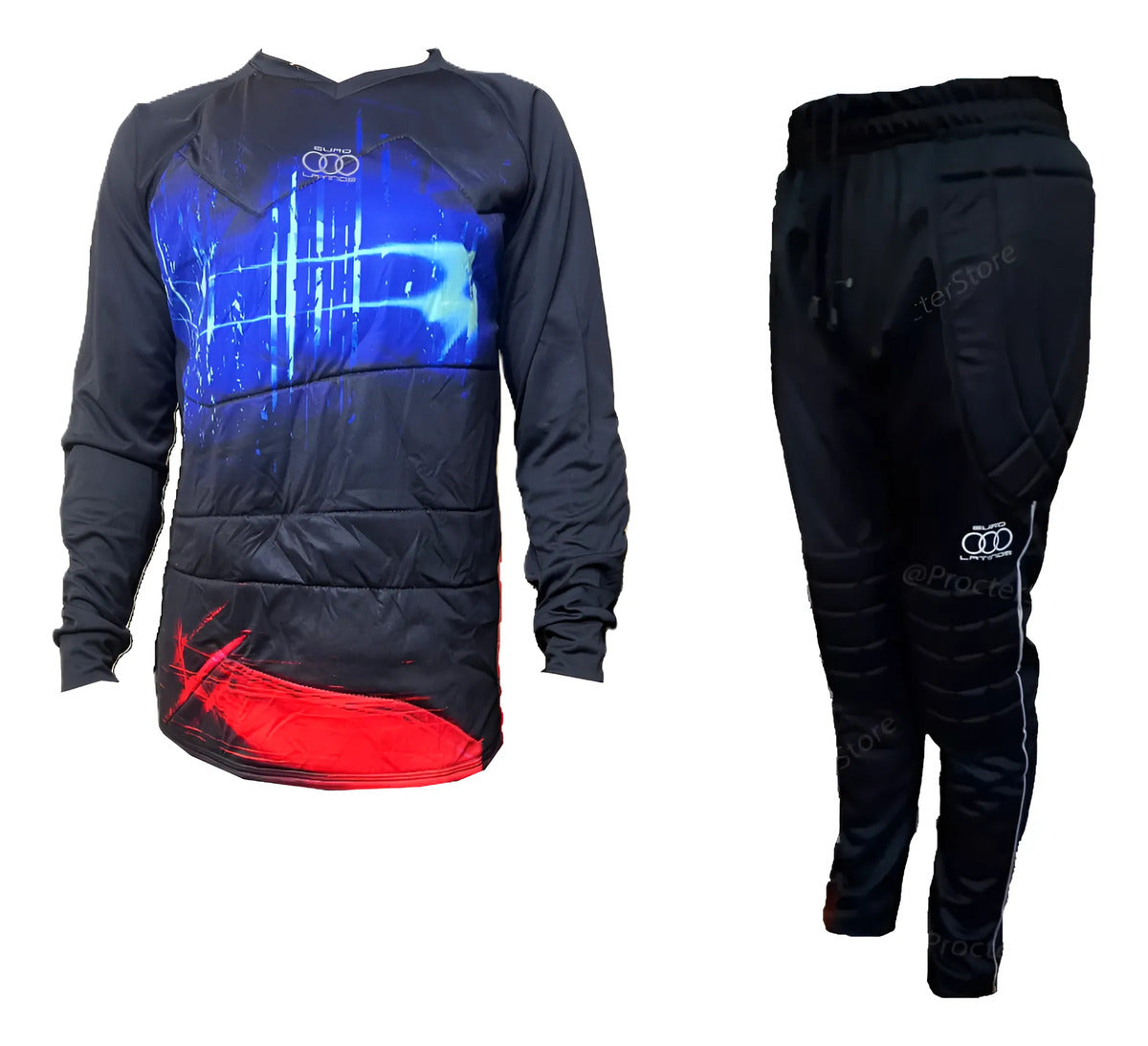 Conjunto Arquero Pantalon Y Buzo Acolchado Portero Uniforme