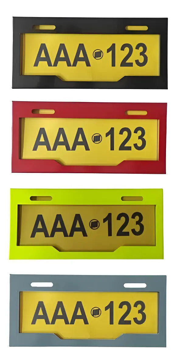 Portaplaca Para Moto Lujo Protector De Placa Colores