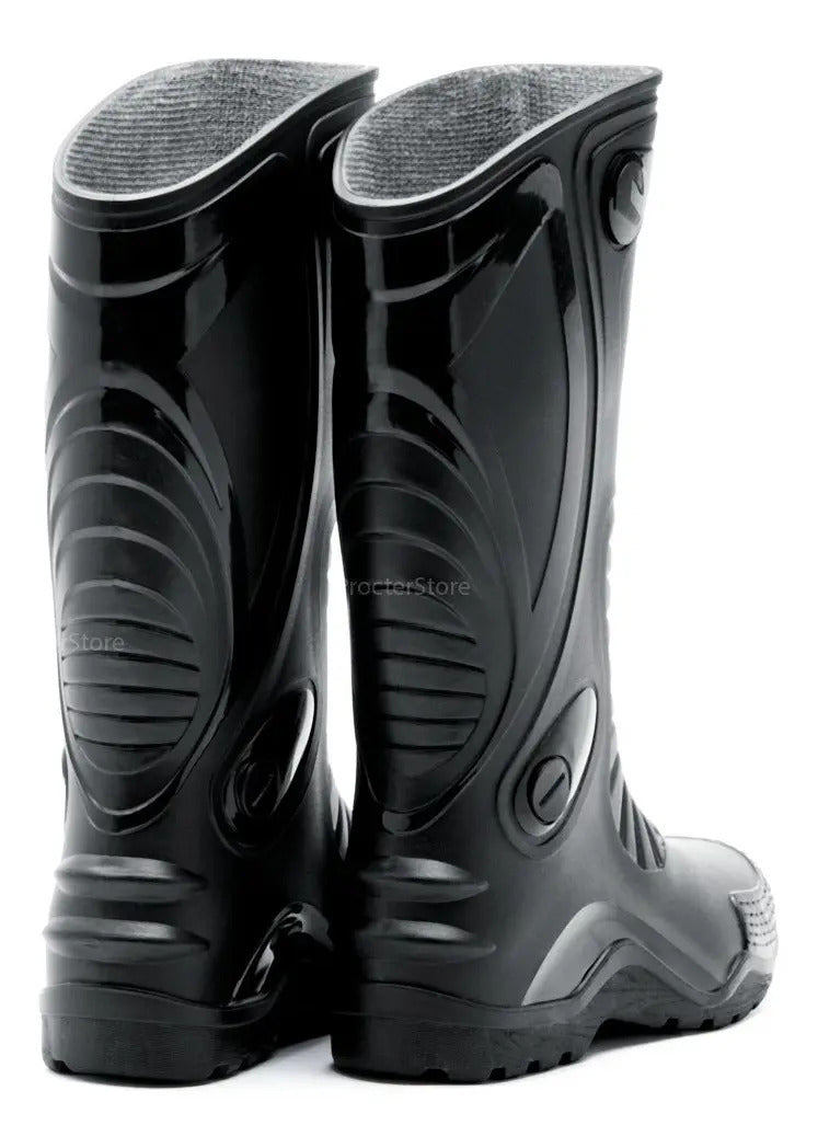 Botas Impermeables Antideslizante Motociclista Caucho