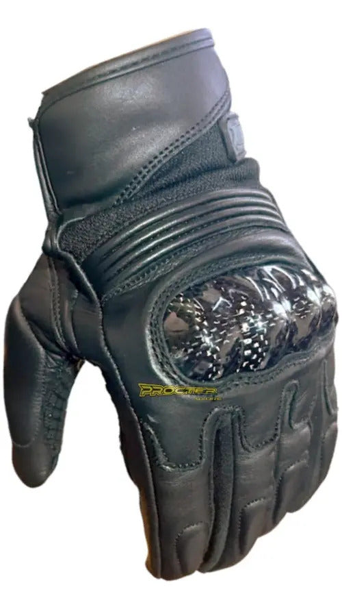 Guantes De Moto En Cuero Protecciones Carbono