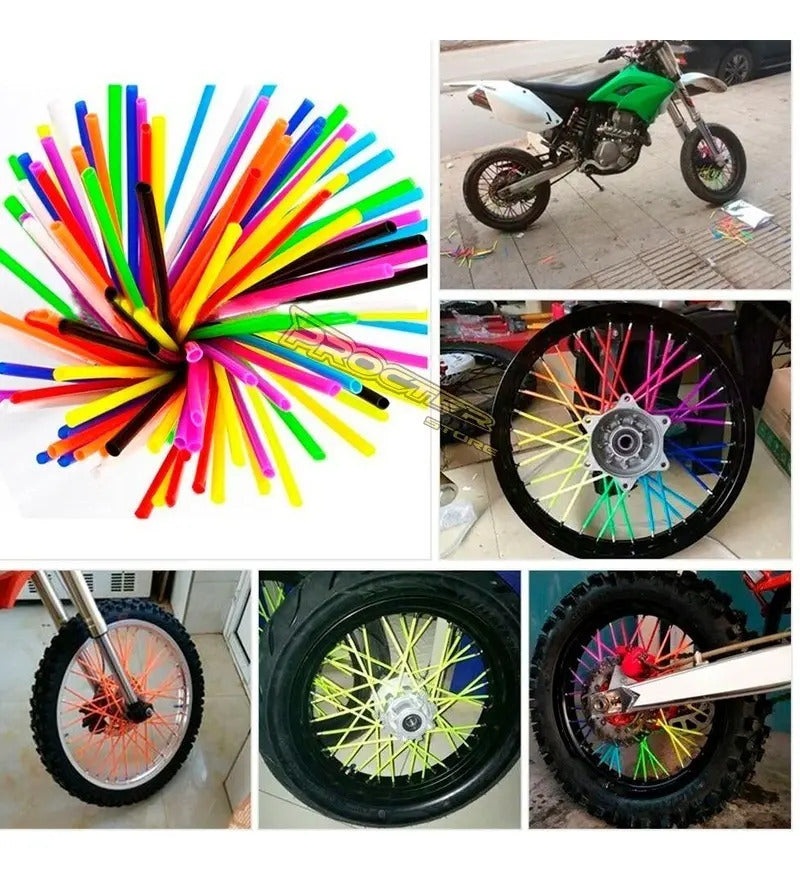 Funda Radios Cubierta Rayos Pitillos Para Moto Bicicleta