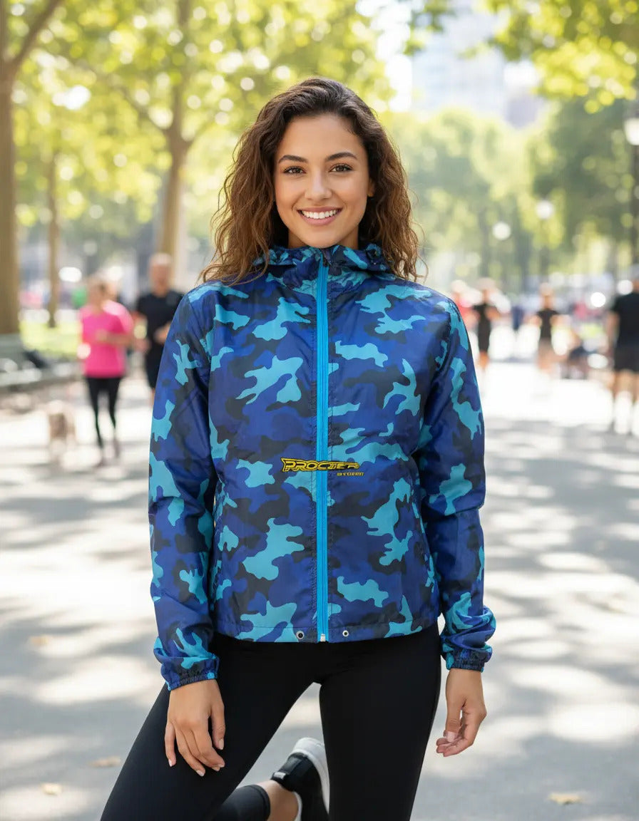 Chaqueta Camuflada Rompevientos Moto Bicicleta Reflectiva