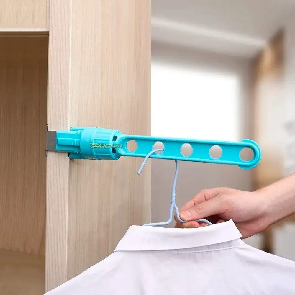 Porta Ganchos Ajustable Ahorra Espacio Estante 5 Agujeros