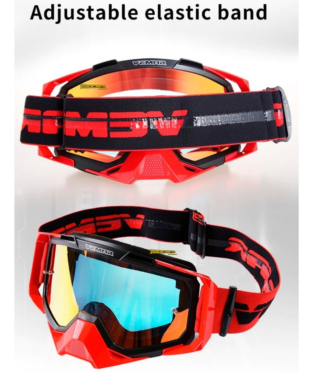 Gafas Vemar Moto Cross Original Funda Y Repuesto