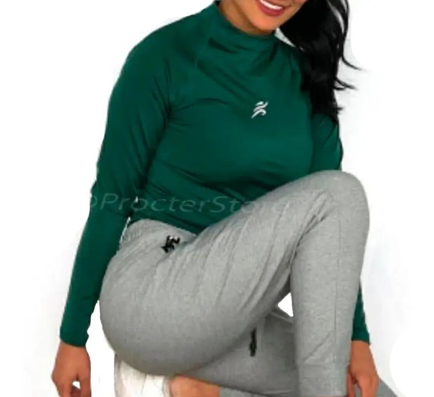 Buzo Fit Deportivo Dama Protección Solar Lycra Compresion