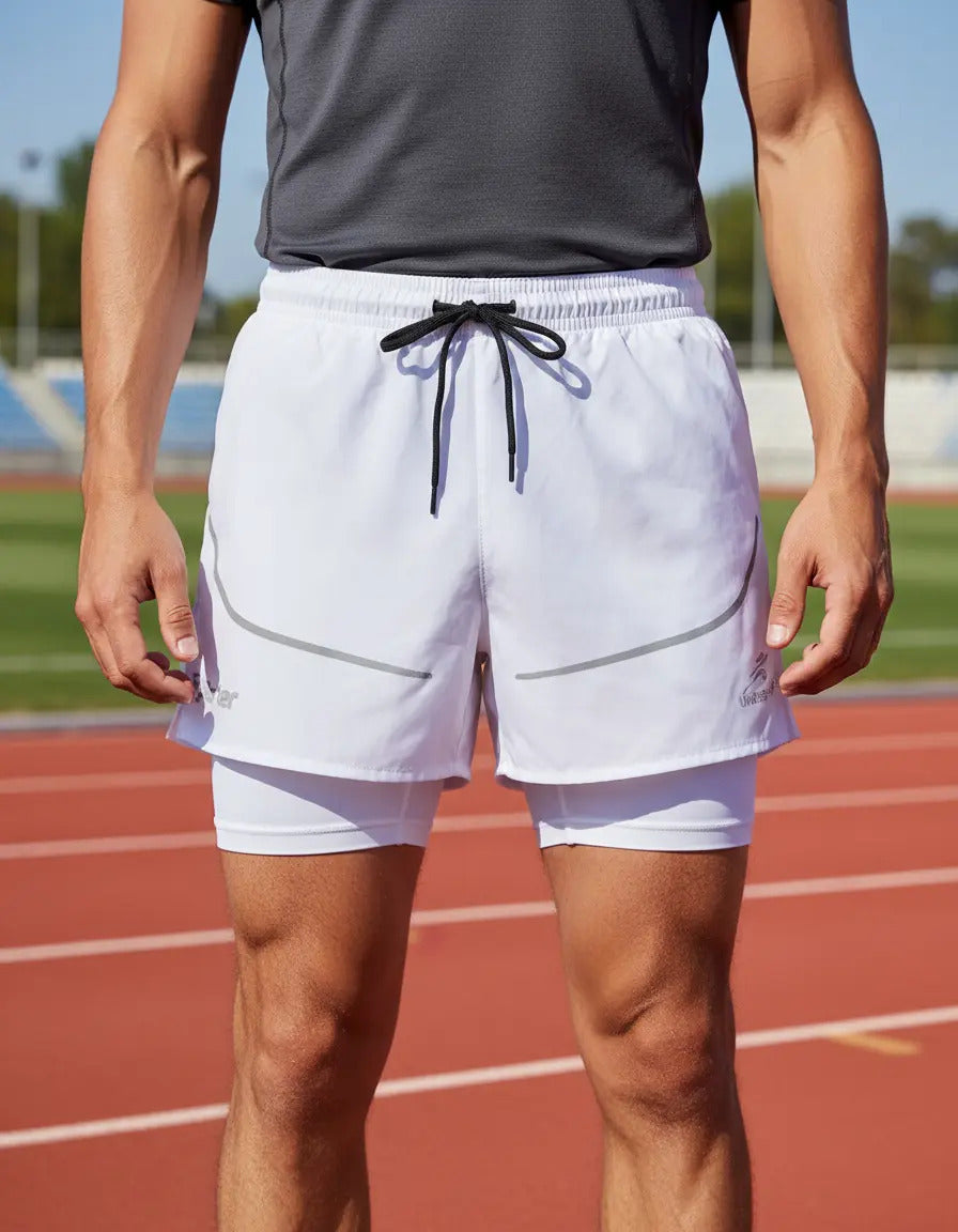 Pantaloneta Running Hombre Con Licra Interna Fit