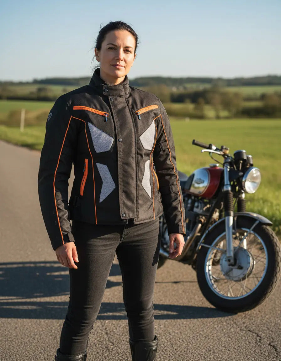 Chaqueta Para Motociclistas Dotacion Protecciones Reflectiva