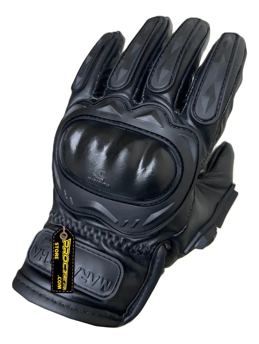 Guantes 100% Cuero Para Moto Con Protecciones Y Térmicos