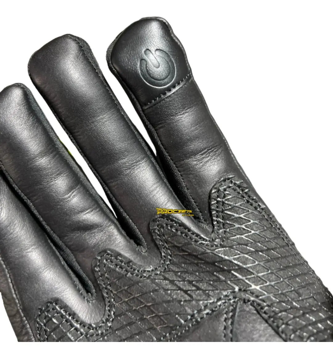 Guantes De Moto En Cuero Protecciones Carbono