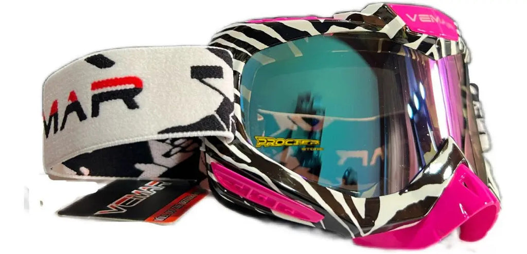 Gafas Vemar Moto Cross Original Rosada