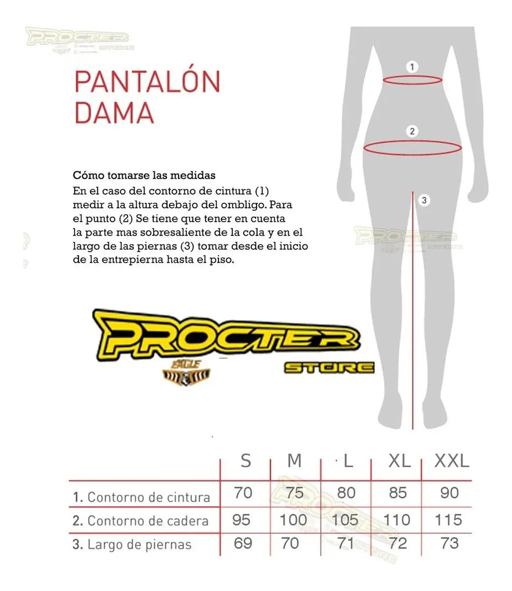 Pantalon De Protección Para Motociclista Lona Dama Hombre