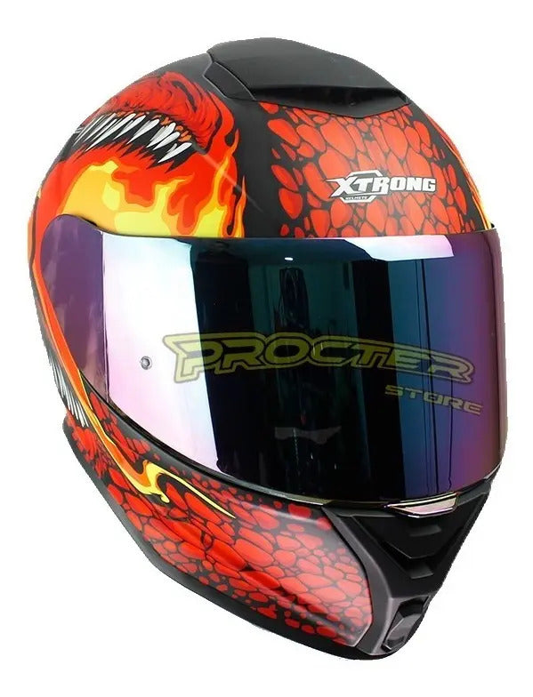 Casco Certificado Integral Xtrong Deportivo Visor Procter