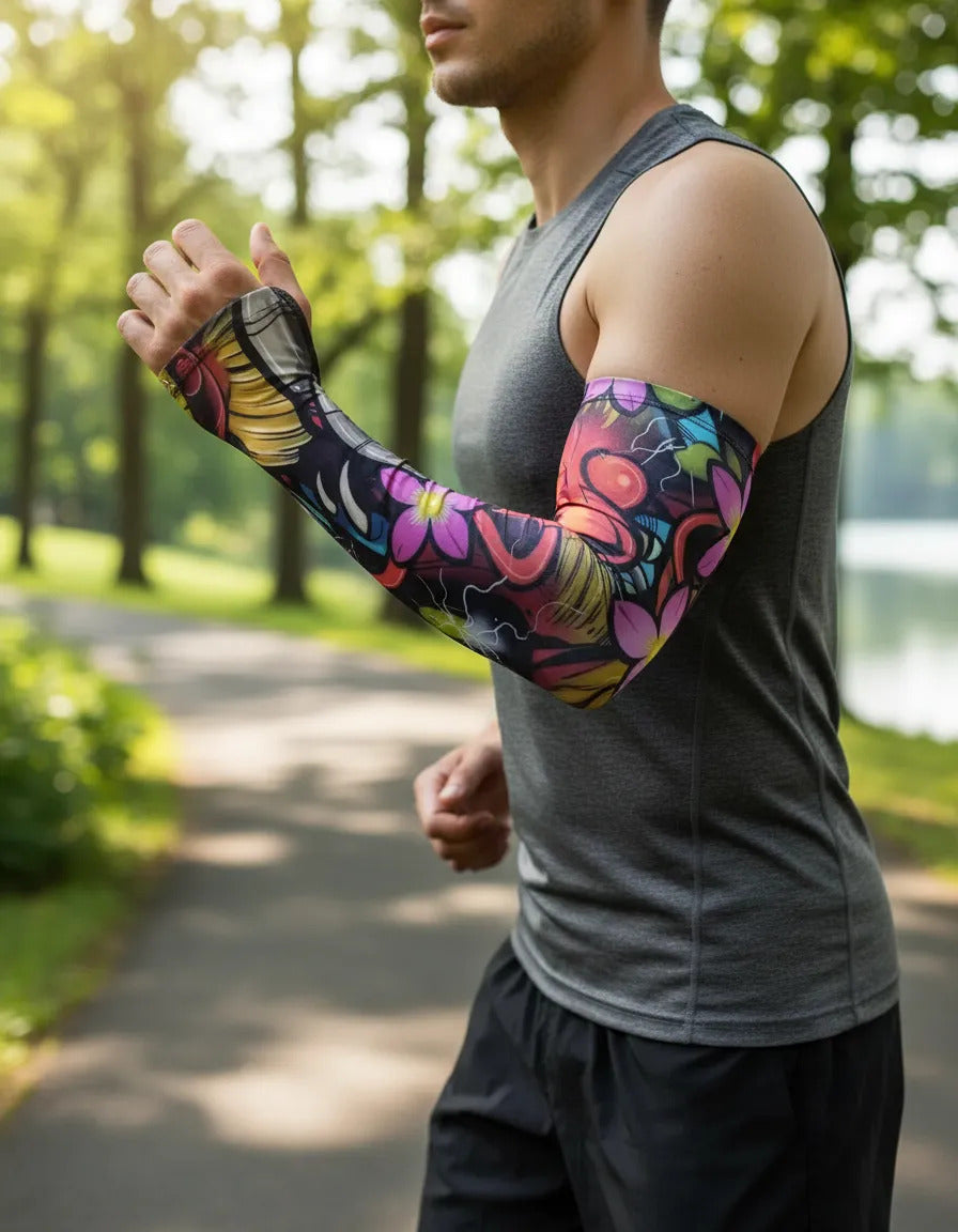 Mangas Protectoras Brazos Con Diseño Deportes Conduccion