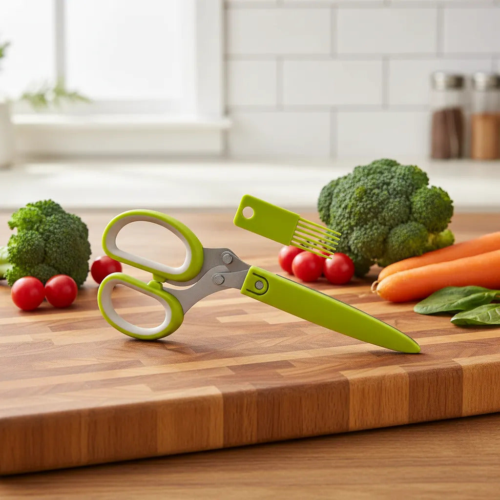 Tijeras De Cocina Con Limpiador Para Vegetales Casera