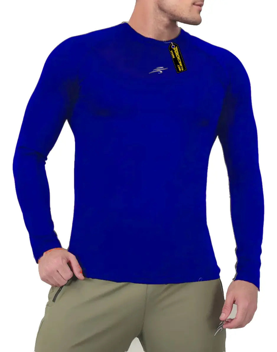 Buzo Deportivo Camiseta Larga Slim Fit Gym Lycra Fria Uv