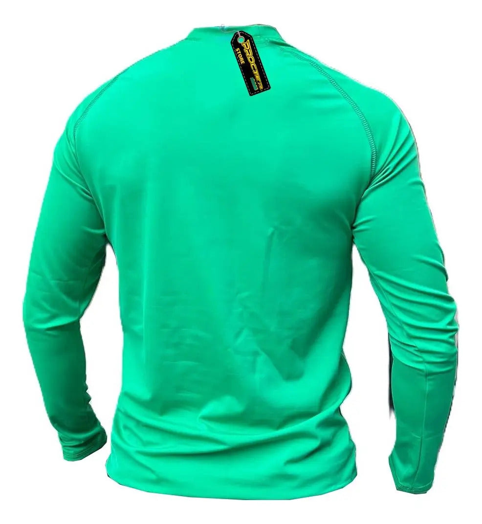 Buzo Deportivo Camiseta Larga Slim Fit Gym Lycra Fria Uv