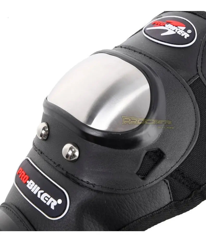 Rodilleras + Coderas Protectoras Moto Deportes Metalizadas