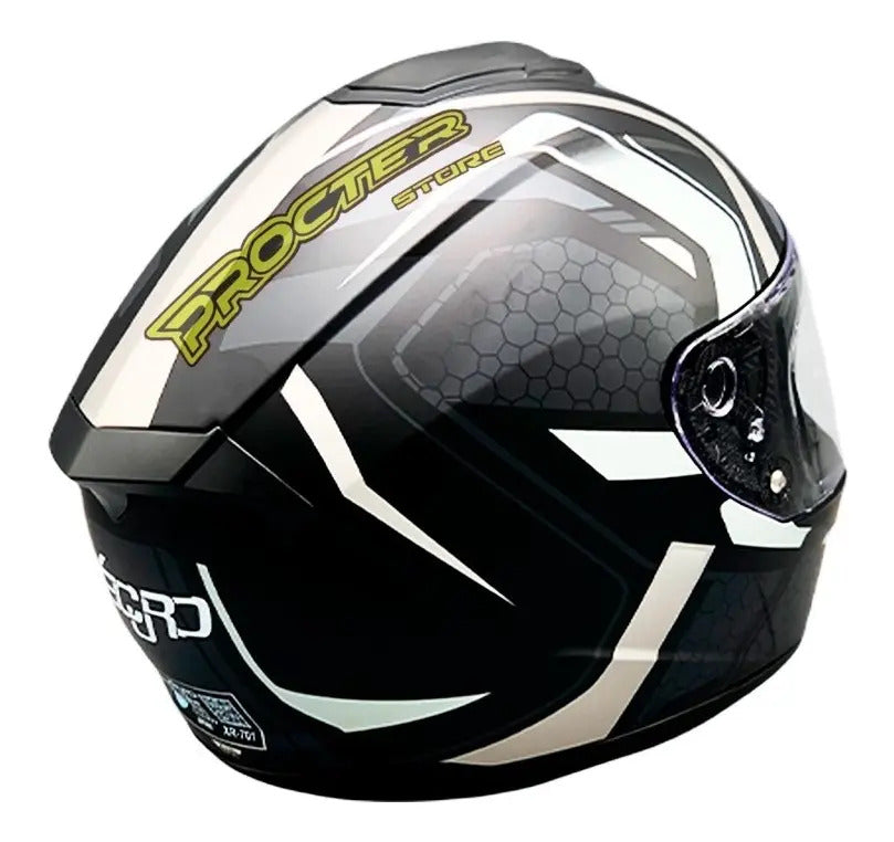 Casco Integral Moto Xecuro Doble Visor Certificado Gafas