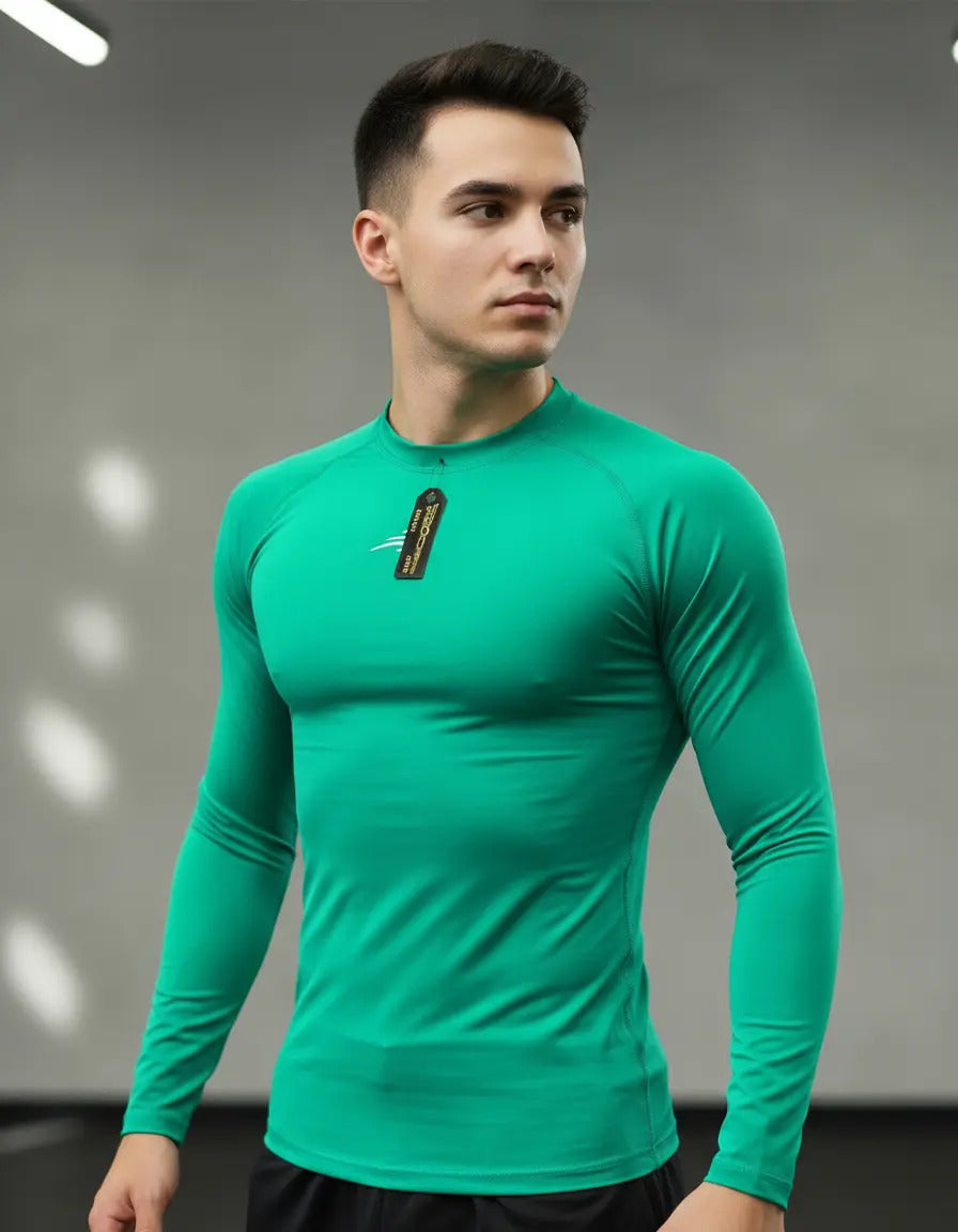 Buzo Deportivo Camiseta Larga Slim Fit Gym Lycra Fria Uv
