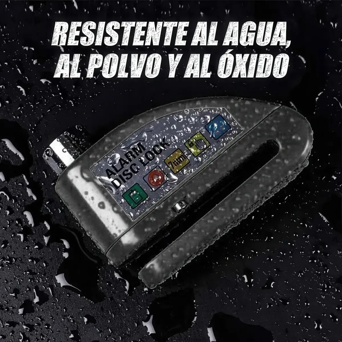 Candado De Alarma Impermeable Para Moto Con Freno De Disco