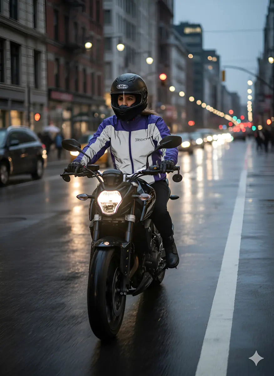 Chaqueta Reflectiva Liviana Moto Bicicleta Rompevientos