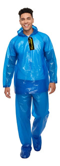 Impermeable Plastico Conjunto De Tres Piezas Con Capota