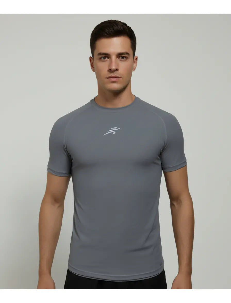 Camiseta Deportiva Slim Fit Manga Corta Gym Lycra Fria Uv