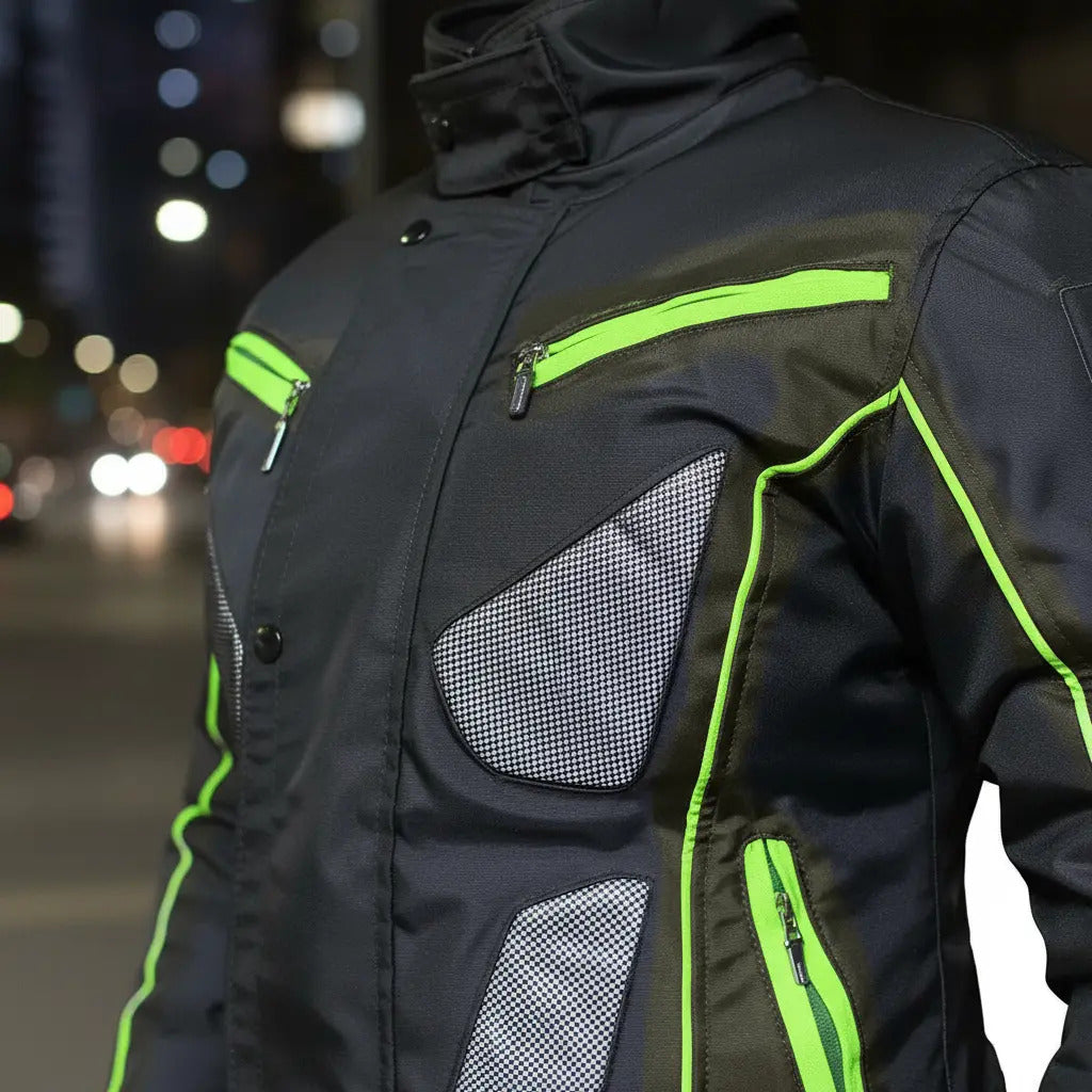 Chaqueta Para Motociclistas Dotacion Protecciones Reflectiva