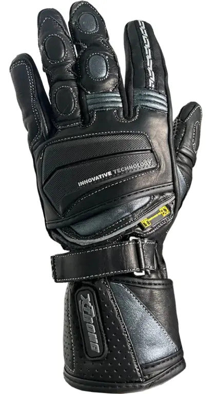 Guante De Cuero Certificados Negro Gris En 13594