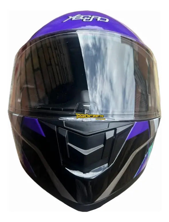 Casco Integral Moto Xecuro 701 Con Gafas Visor De Color