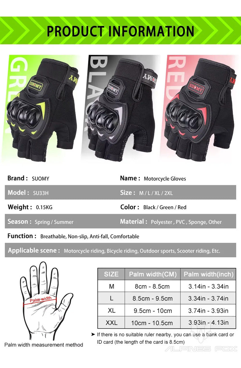 Guantes Suomy Proteccion Nudillos Y Palma Tactiles