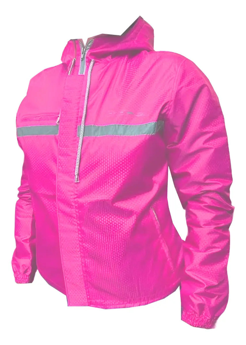 Chaqueta Moto 100% Reflectiva Y Doble Faz Cortavientos