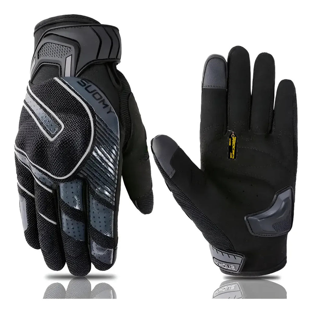 Guantes Para  Moto Tactiles Con Protección Reflectivo Suomy