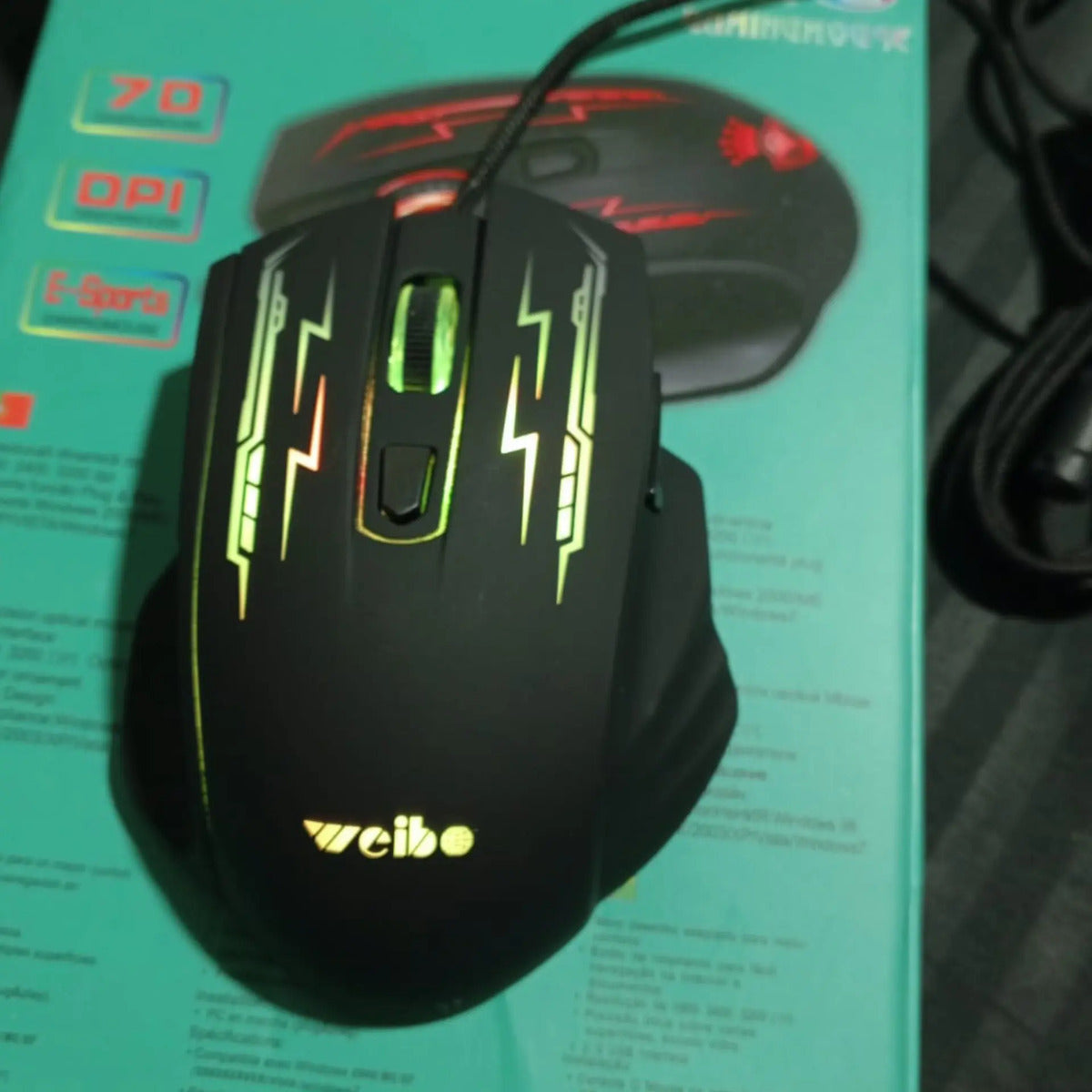 Mouse Gamer Pro 7d Óptico Usb 3200