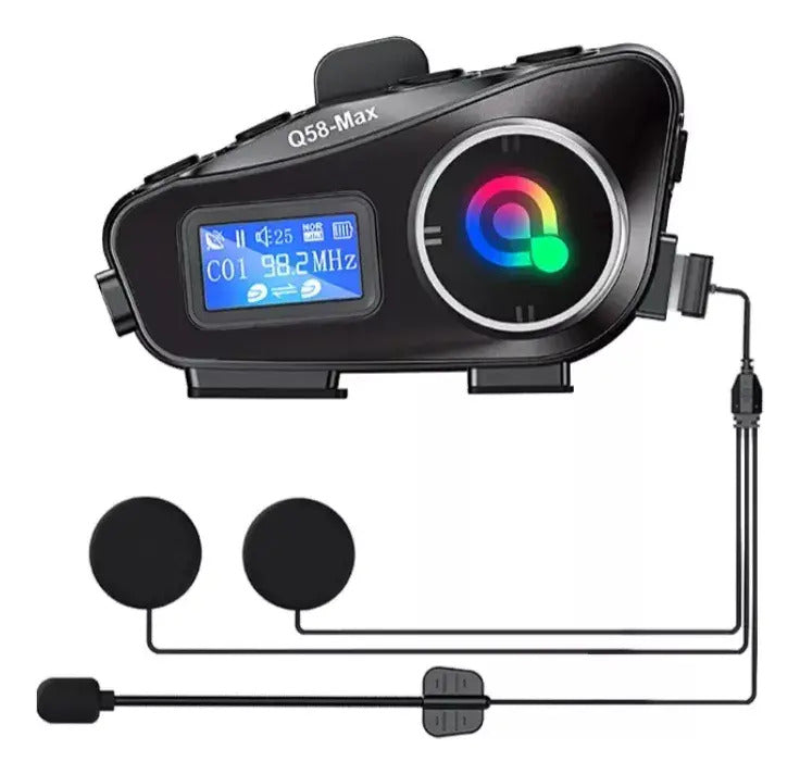 Intercomunicador Moto Para Casco Fm Bluetooth Q-58 Max*2und
