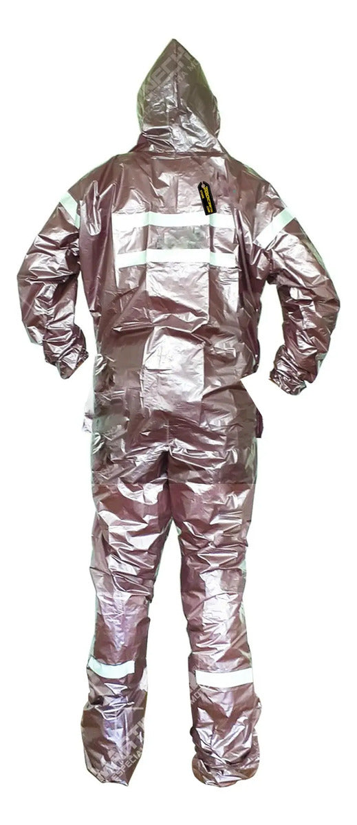 Traje Impermeable De Moto Metalizado Calibre Grueso