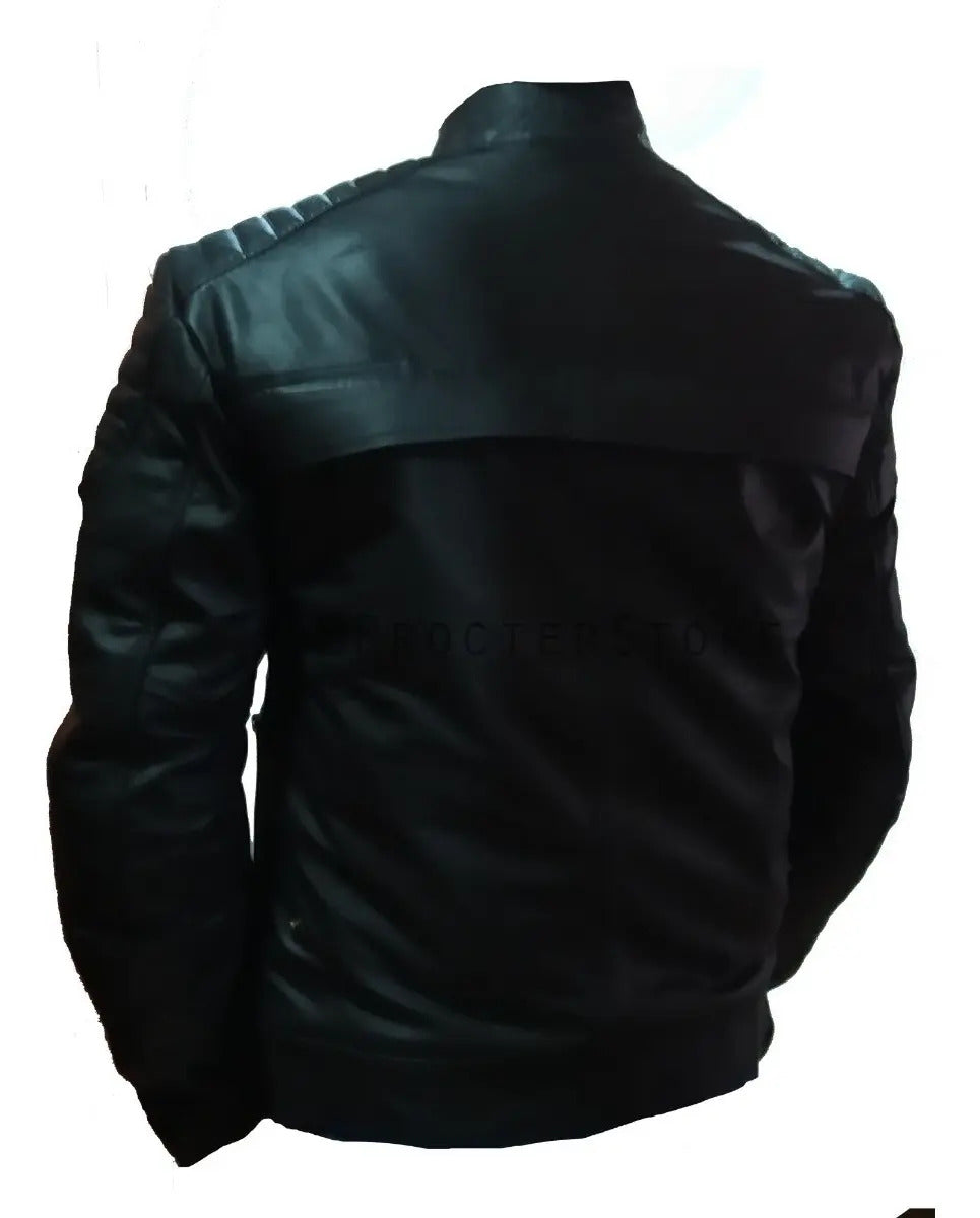 Chaqueta En Cuero Con Protecciones Removible Doble Proposito