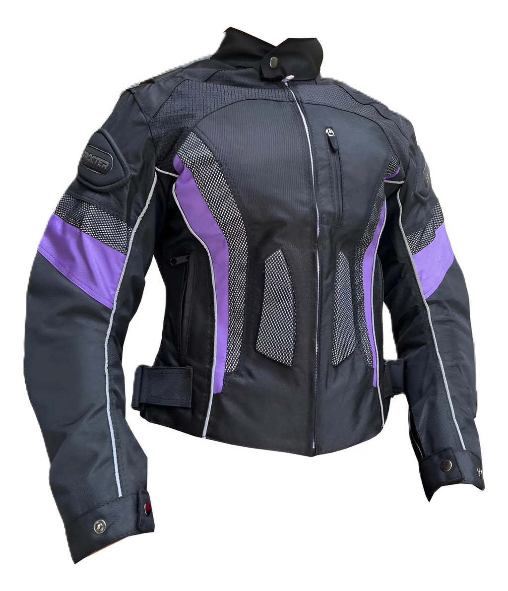 Chaqueta Con Protecciones Y Reflectiva Lona Mujer Moto Dama