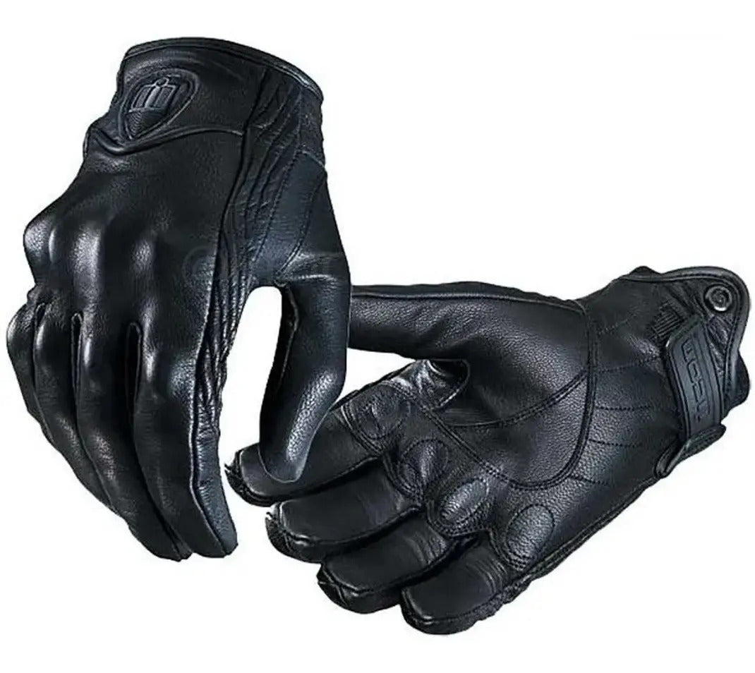 Guantes Icon Pursuit En Cuero Moto Protección Unisex