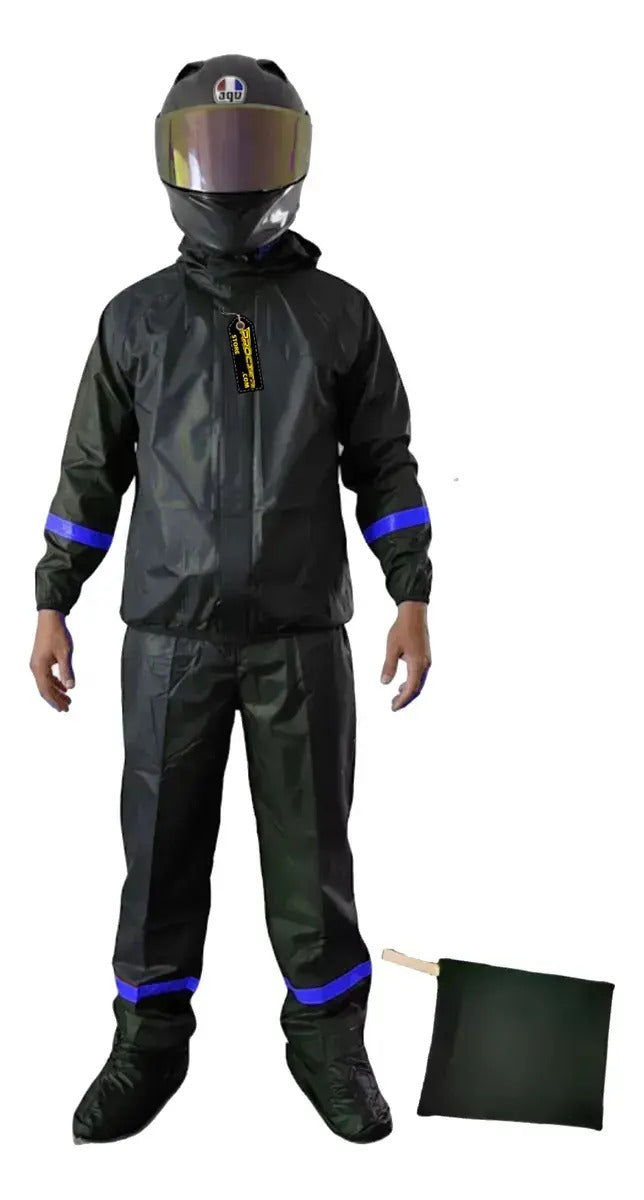 Combo Traje Impermeable 4 Piezas Dama + Protector De Maleta