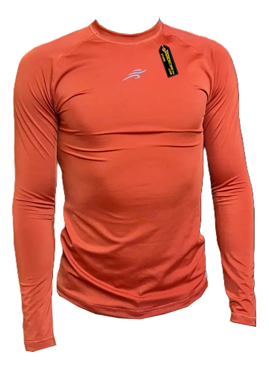 Buzo Deportivo Camiseta Larga Slim Fit Gym Lycra Fria Uv