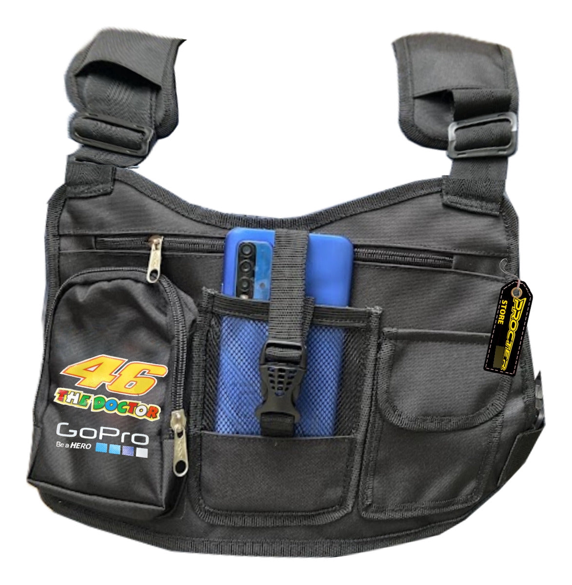 Pechera Moto Cangurera Porta Celular Multiusos