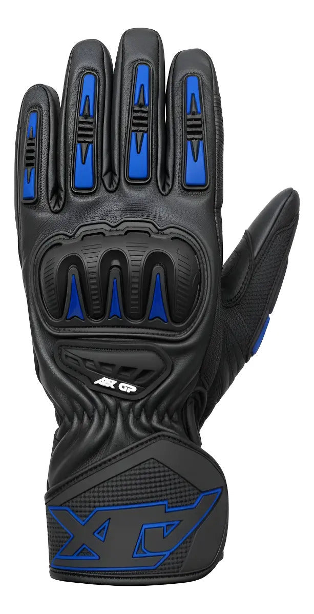 Guantes 100% Cuero Para Moto Caña Larga Con Limpiavisor