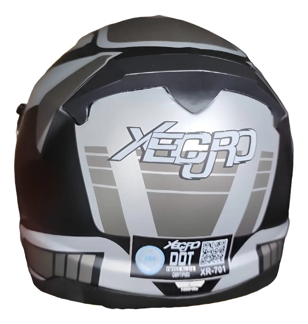 Casco Integral Moto Xecuro 701 Con Gafas Visor De Color