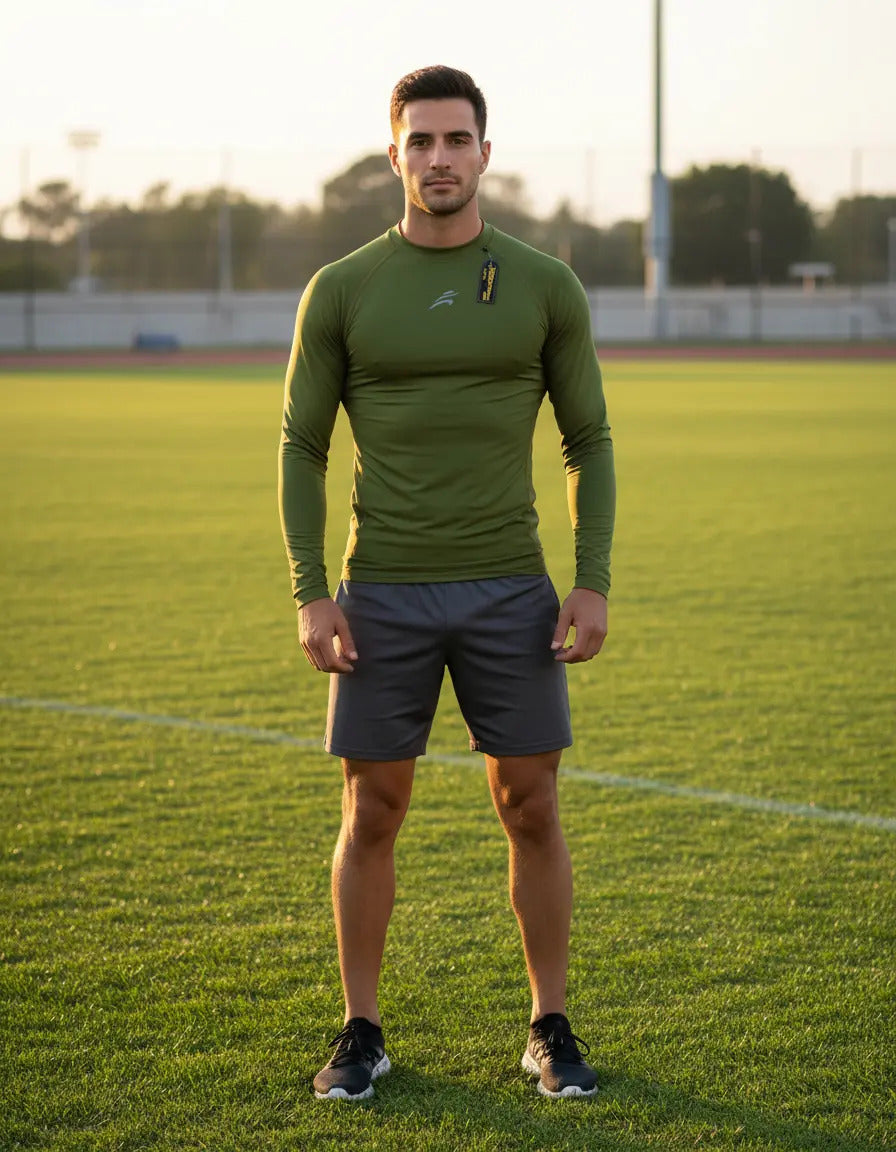Buzo Deportivo Camiseta Larga Slim Fit Gym Lycra Fria Uv